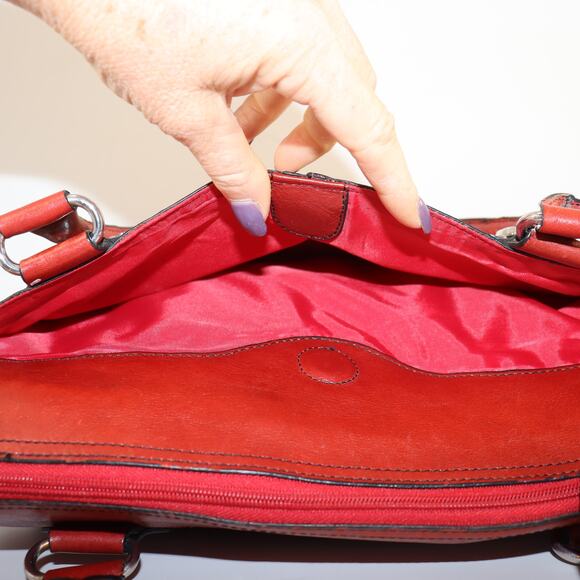 Wilsons Leather Red Shoulder/Briefcase Bag - Read description - Picture 7 of 12